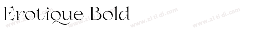 Erotique Bold字体转换